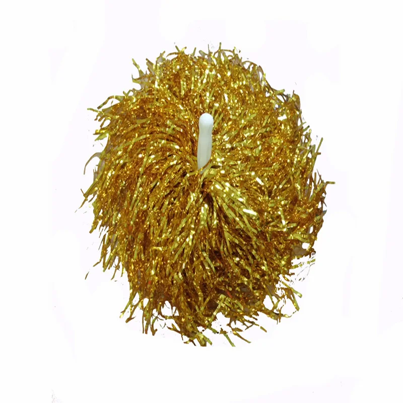 Metallic Color Cheerleader Pompon, Cheerleading Pom Poms, Sports Match, Vocal Dance, Party Supplies Factory, 50g, 1Pc