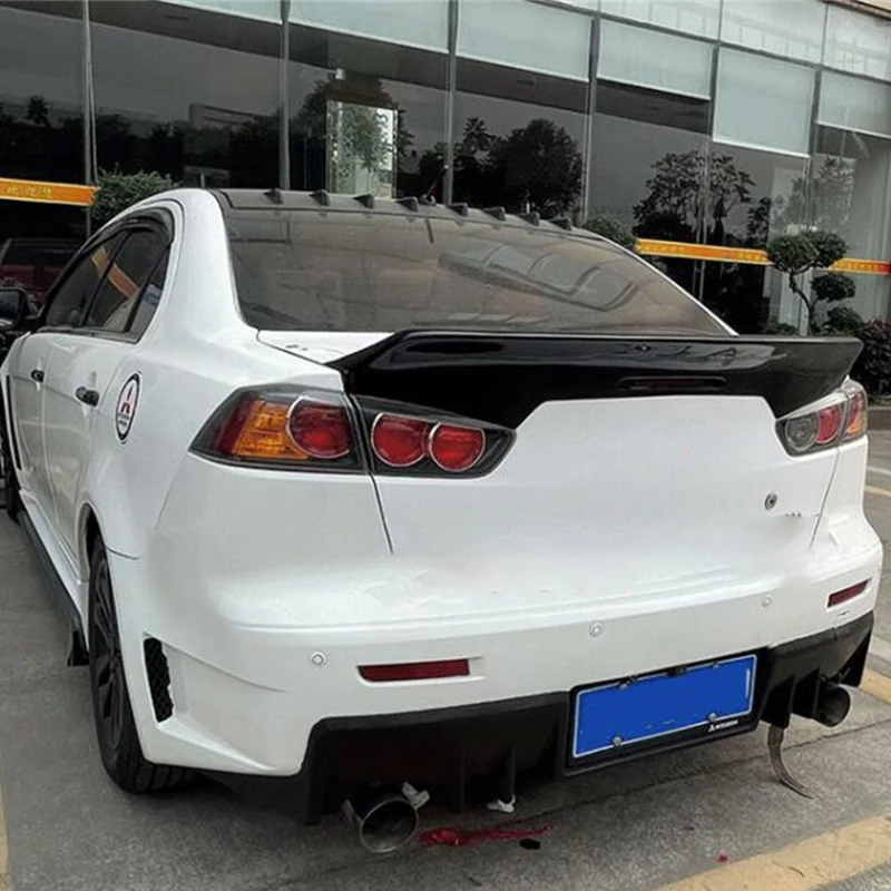 

For Car Trunk Mitsubishi Lancer EX BIG Spoiler Wing FRP Material Rear Lip Tail FIN Body Kit 2009-2016 Year