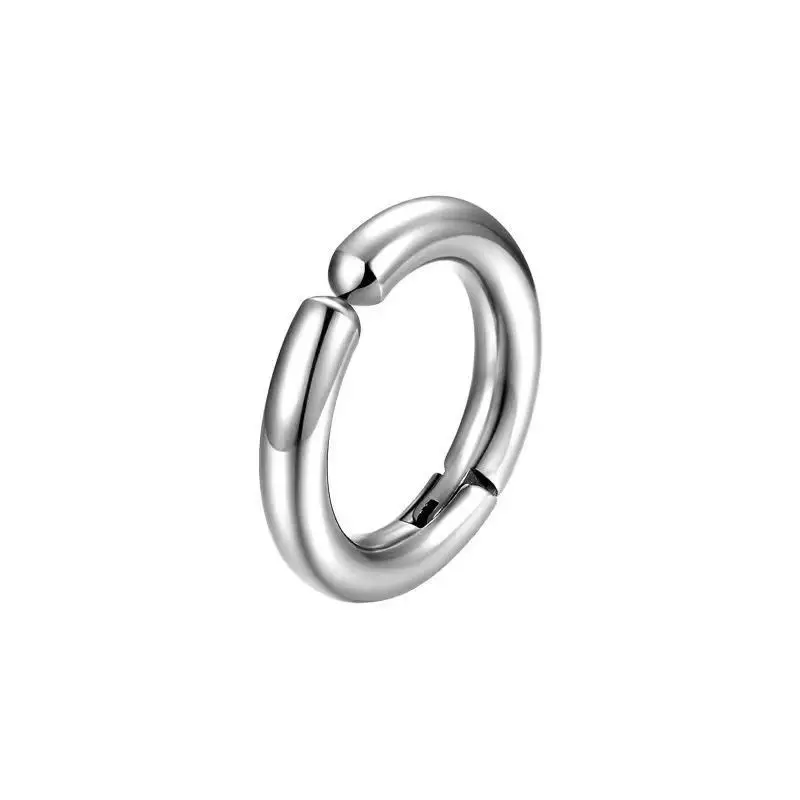 Ear Clip Earrings Clip Earrings Ear Clip Hoop Earrings Ear Accessories 1 Pc Non-Piercing Fake Hoop Earrings Classic Punk Stainless Steel Circle Hoops Clip On Ear Earrings for Women Men Without Hole