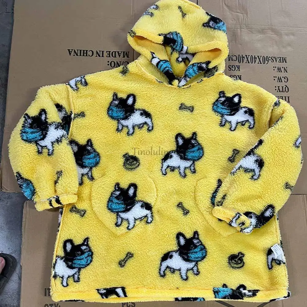 Oversized Sweatshirts Wearable Blankets Family Matching Clothes Animal Cartoon Cosplay Costume