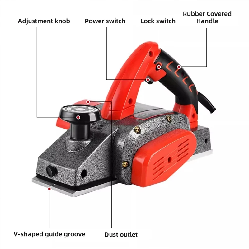 Mini Electric Planer Multifunctional High Power Electric Router Trimmer Woodworking Planer Tools Press Planer Wood Cutting Tool 3