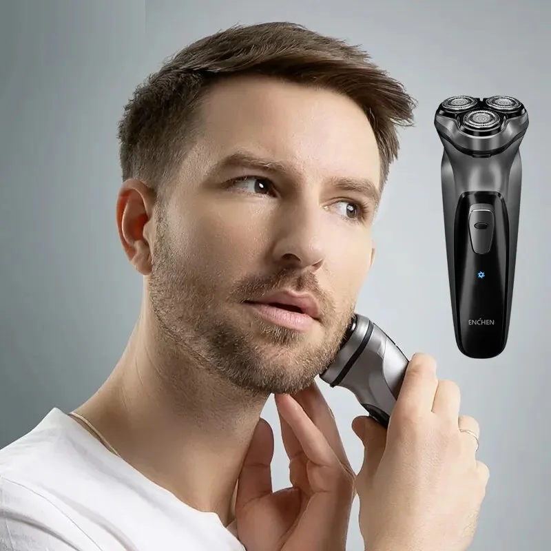 Electric Shaver ENCHEN BlackStone Men Type-C Rechargeable Shaving Beard Machine Intelligent Control Travel Lock