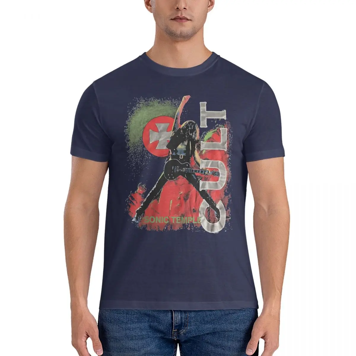 thumbnail image 1 of Camisetas de Sonic Temple Cult para hombre, camisetas divertidas RHCP 100 % algodón, camiseta de manga corta con cuello redondo, ropa recién llegada, 1 of 5