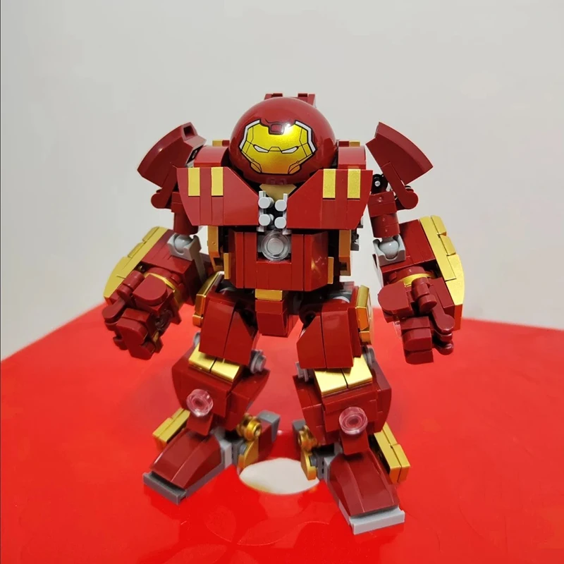 Hero Movie Merchandise MOC-Bausteine – zusammengebautes Anti-Hulk-Eisen-Mecha-Modell, Spielzeuggeschenk für Kinder