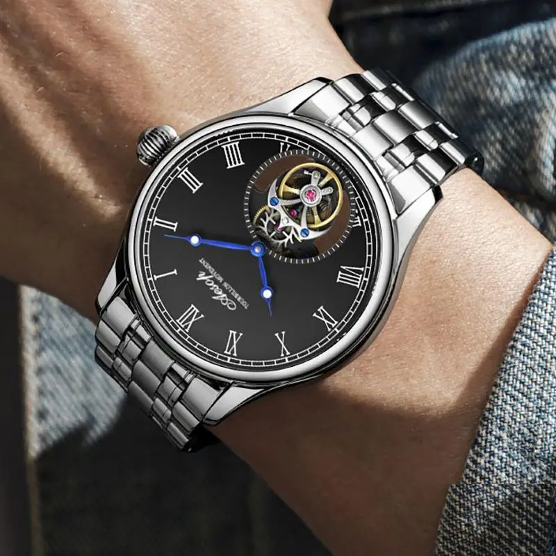 AESOP 7061 Watch for Business Men Waterproof Mechanical Watches Flying Tourbillon Male Skeleton Man Brand Luxury Clocks 2023 New 5