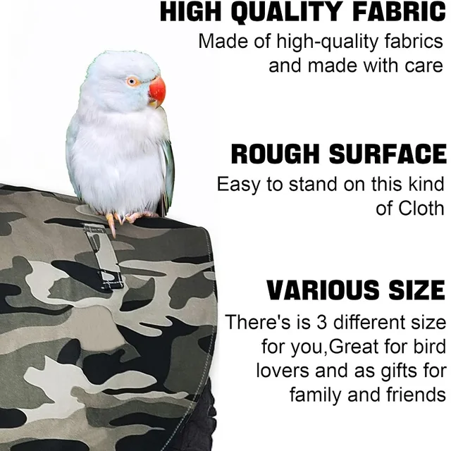 Parrot Anti-Scratch Shoulder Protector, Arm Guard and Washable Parrot Flight Suit Clothes Set Bird Poop Shoulder Protector Cocka 5