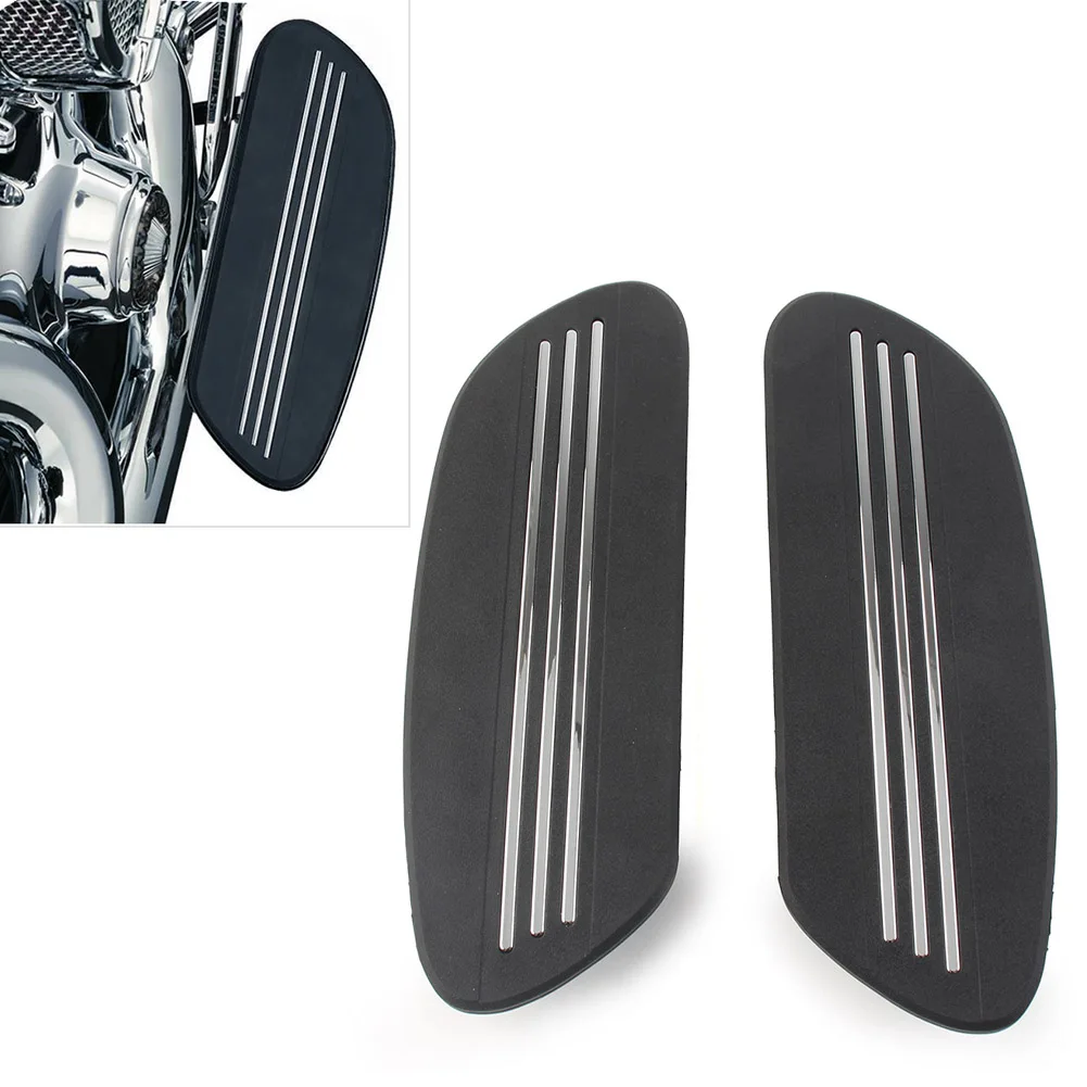 

1Pair Motorcycle Rider Floorboard Footboard Inserts For Harley Davidson Touring Electra Glide Softail 1986-later