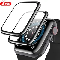 Protecteur d'écran pour Apple Watch série 9 8 7 6 SE 5 4 3, accessoires 9D HD, Film complet pour IWatch 45mm 41mm 40mm 44mm 38mm 42mm 1