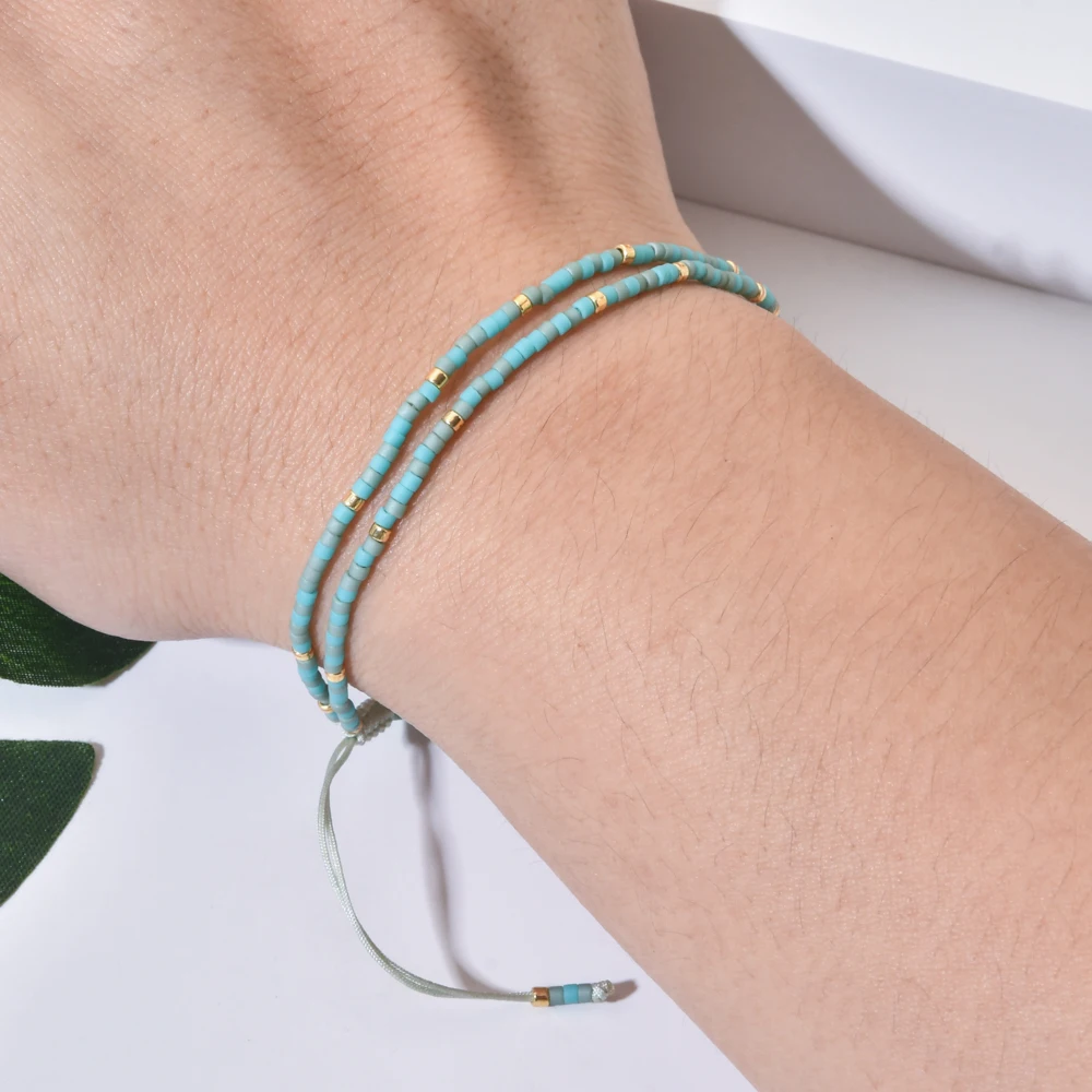 DyLyz Boho Cuore colorato Abalone Shell Pietra Bracciale Gioielli moda