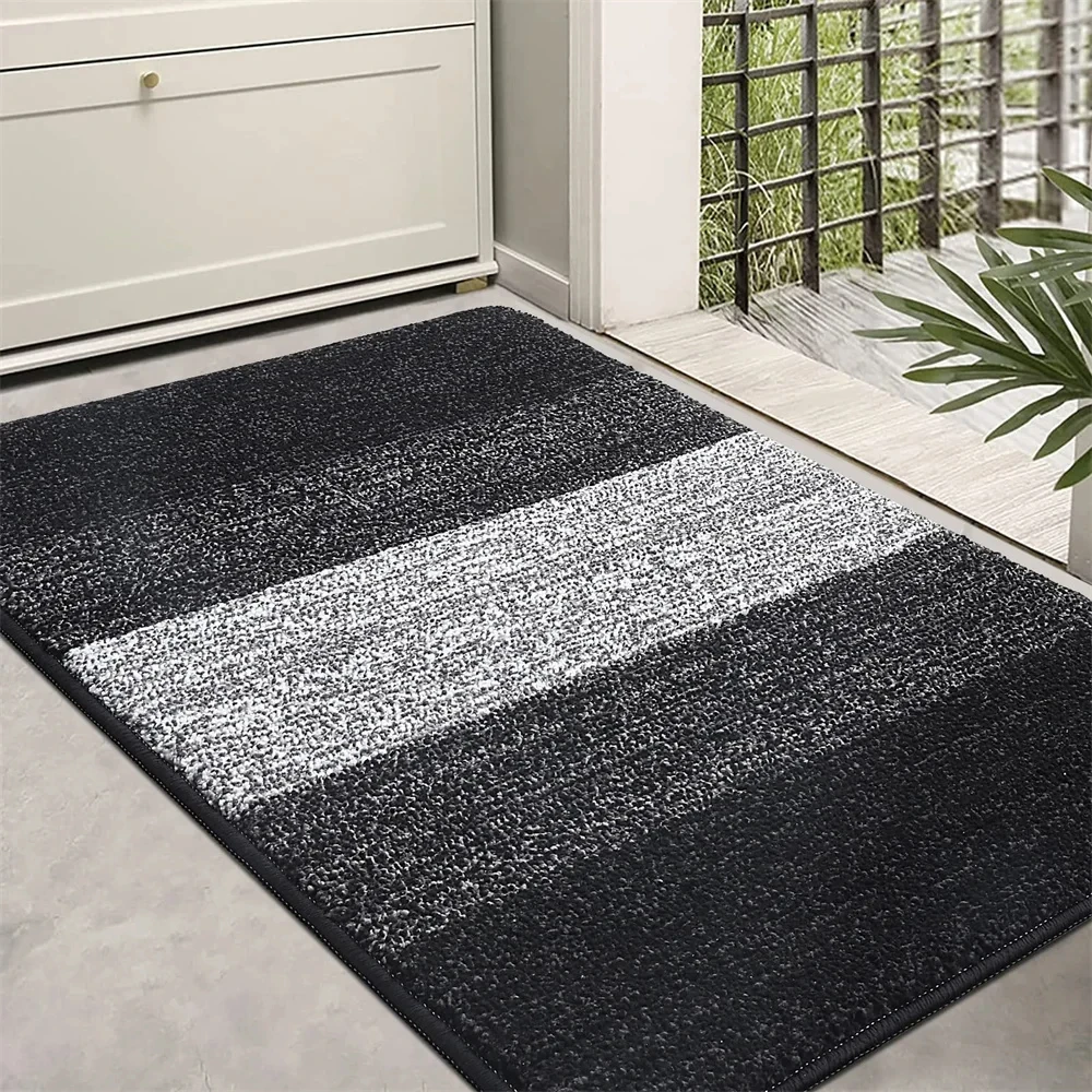 Homaxy Door Mat Indoor Dirt Trapper Entrance Doormat Non-Slip Low Profile Mat Dog Door Supe Absorbent Welcome Rug Front