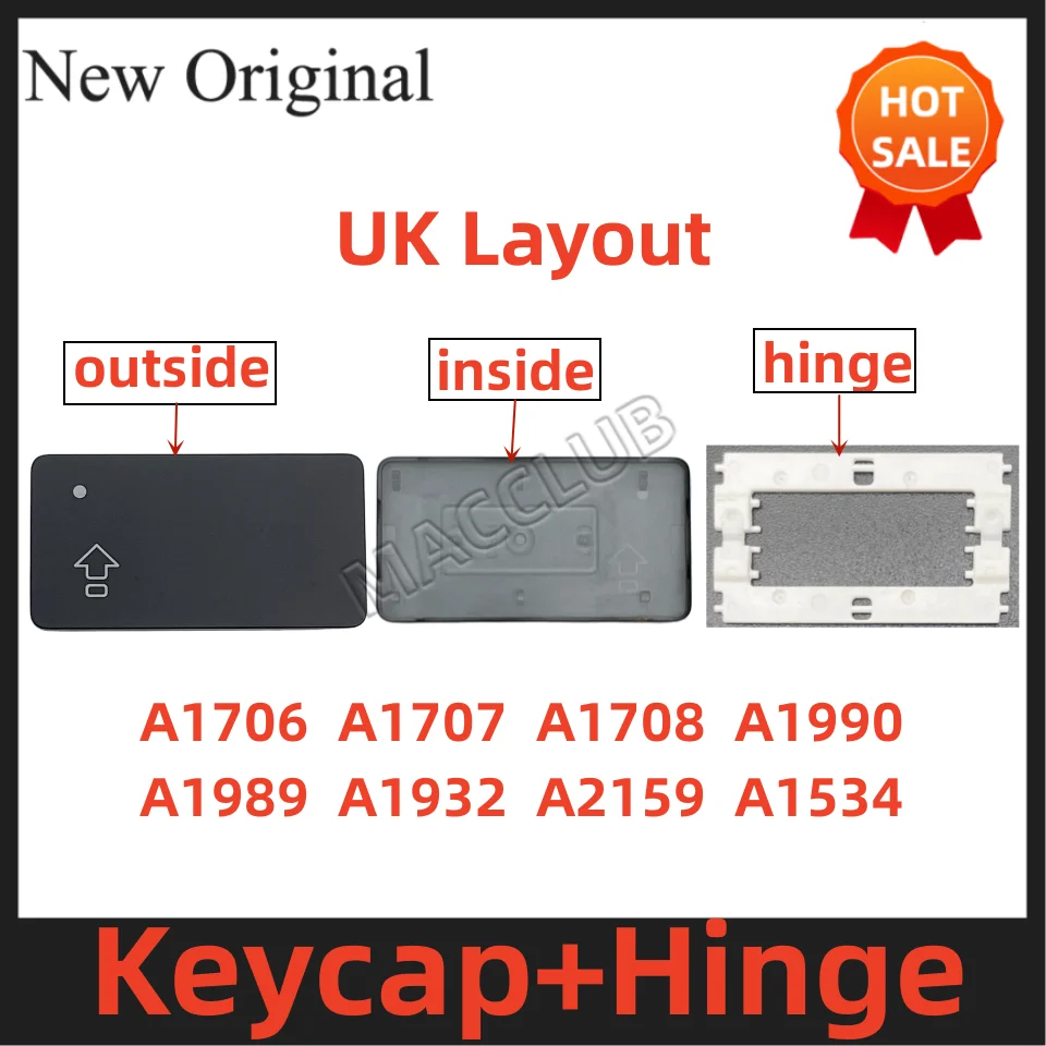 

Caps Lock Keycap UK for MacBook Pro Retina A1708 A1706 A1707 A1989 A1990 A1534 A2159 A1534 Keyboard Case Key Cap keys with hinge