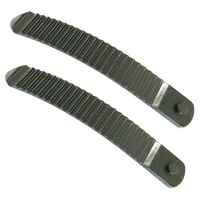 1 Pair 161mm & 182mm TPEE Snowboard Binding Strap Toe / Ratchet Tongue Ladder Straps Black 1