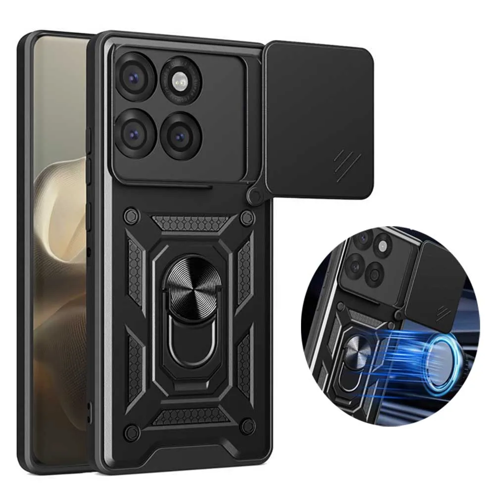 Armor Case with Slide Camera Lens Protector and Military-Grade Bumpers