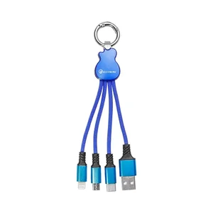 3 in1 USB Cable For Type C/Micro USB Ports Phone for IOS/Android Cellphone Cord Easy To Store and Carry
