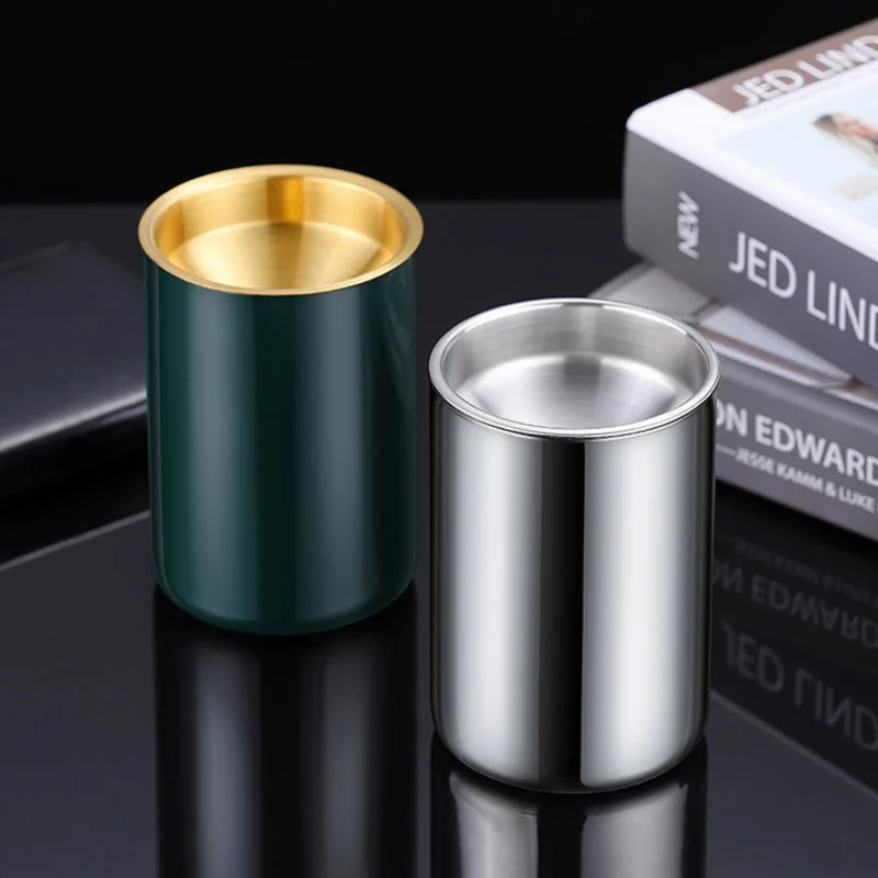 Ashtray Creative Household Stainless Steel Funnel Ash Proof Personalized Multi Function Office Car Smoking accessories silicone ashtray air purifier ashtray wood ashtray cigarettes ashtray portable ashtray stainless steel ashtray metal ashtray ceramic ashtray