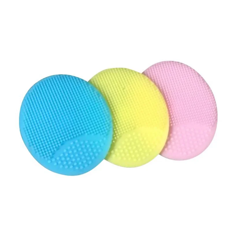 Soft Silicone Facial Cleaning Brush Shower Baby Massage Wash Pad Face Exfoliating Brushes Super Soft Sponges 1 Pcs