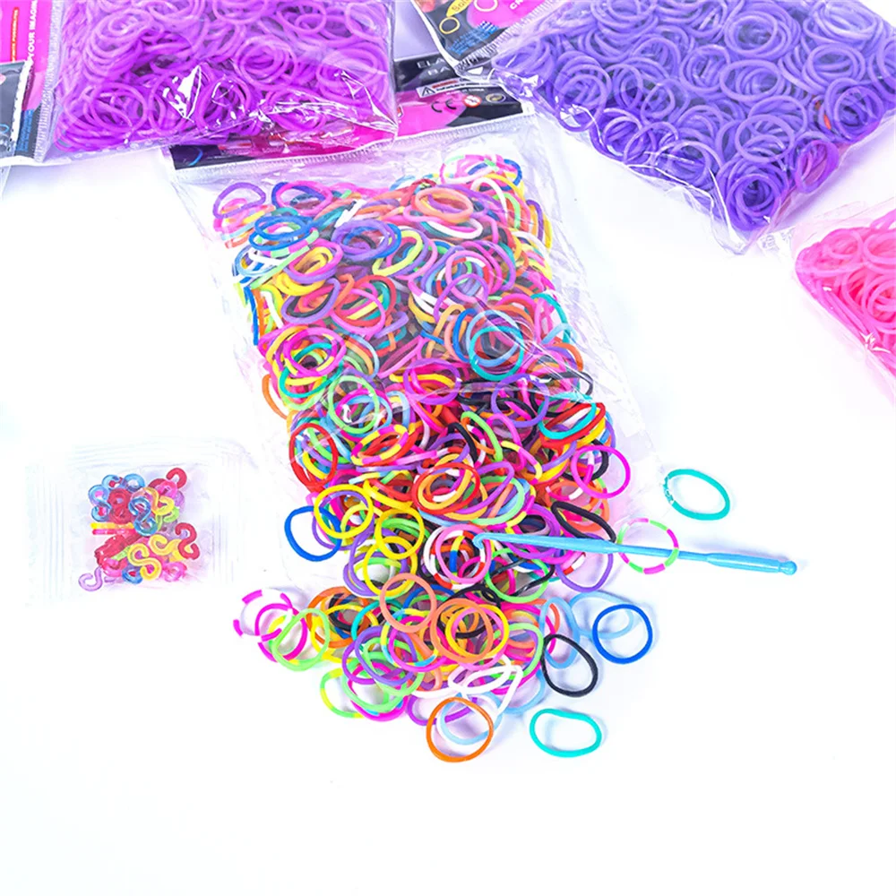 Vibrant Elastic Rubber Loom Bands Kit for Kids - DIY Crafting and Jewelry Making Supplies (600 Pieces)