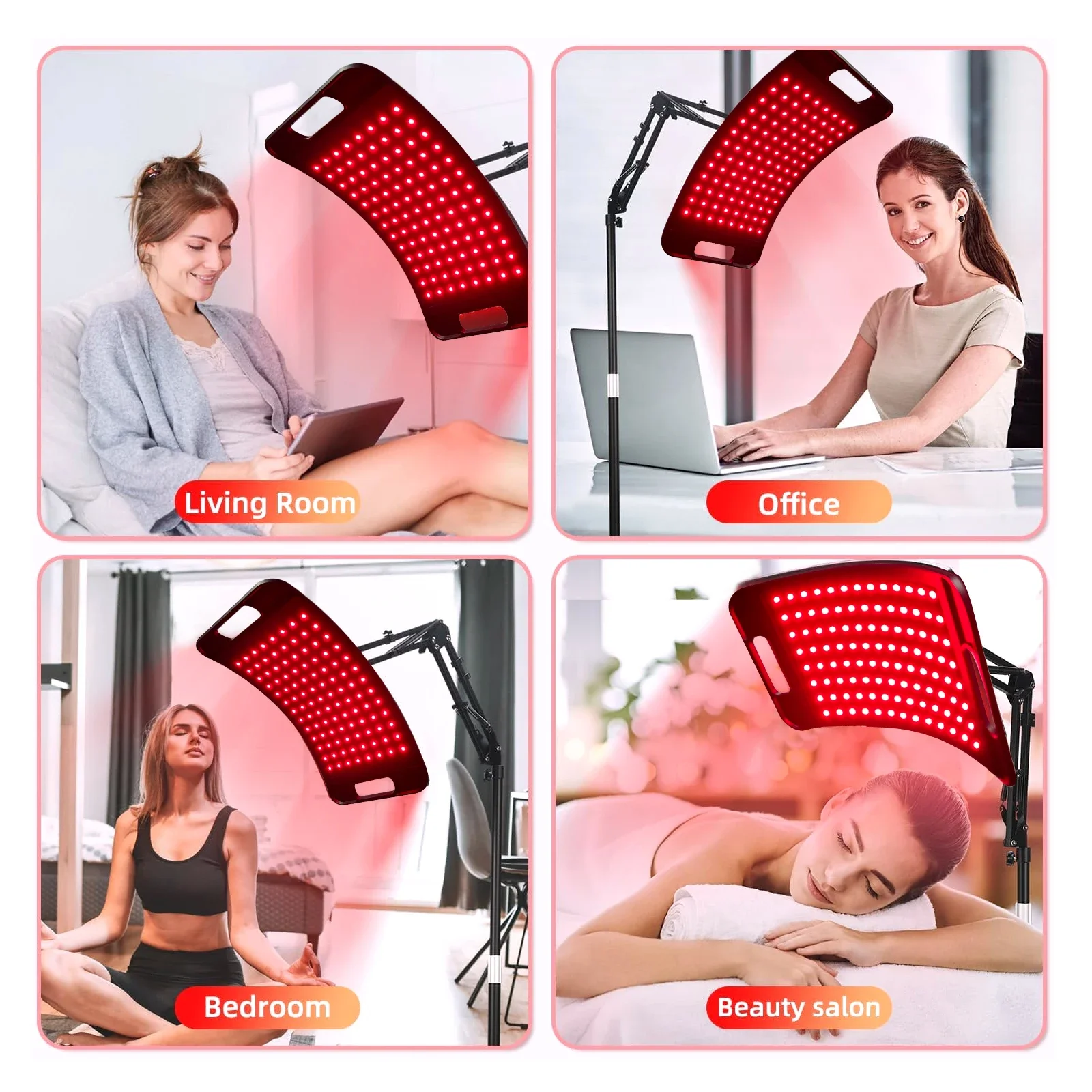 Red Light Lamp for Body Infrared Light Panel with Stand 660nm Red Light &850nm N