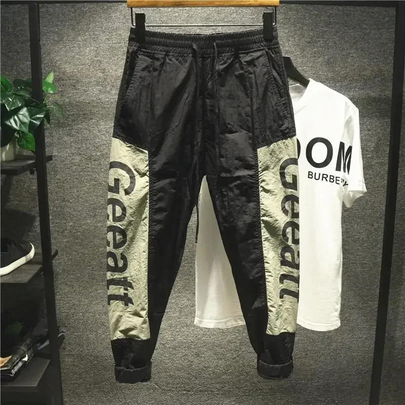 

Men's Cargo Pants Black Male Trousers Fishing Joggers Summer New in Long Korean Style Cheap Designer Big Size Slacks Y2k Nylon