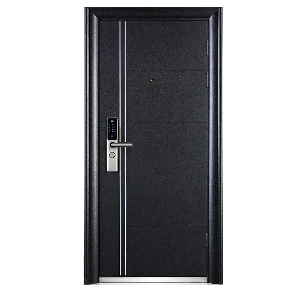 Hot Sale Soundproof Exterior Security metal Steel door Front for house 2