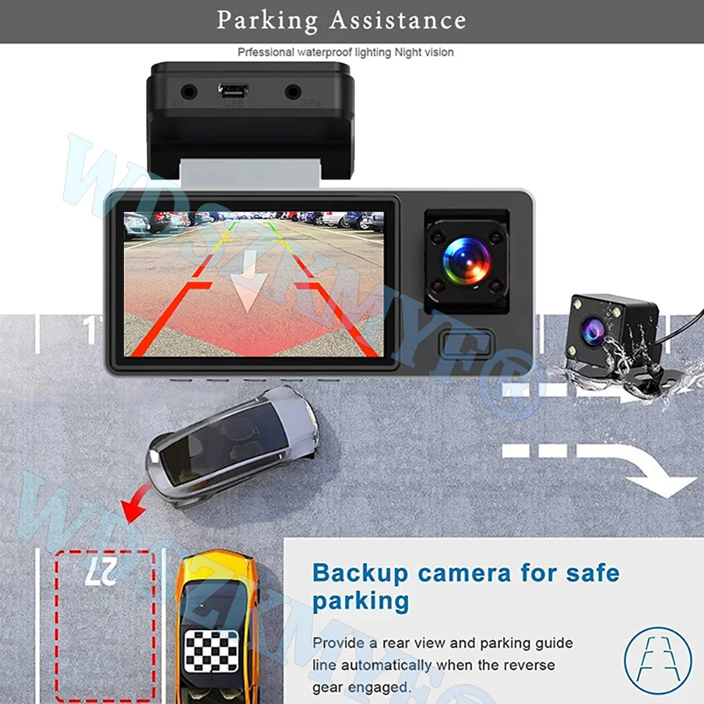 NEW 2/3Channel Dash Cam for Car 1080P WIFI Video Recorder Dashcam Car DVR Front Rear View Camera car recording Black Box