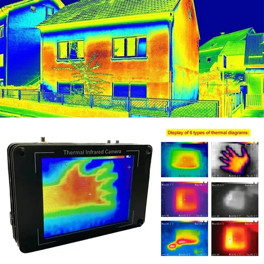 320x240 Thermal Imaging Camera with IR Resolution, 2.8in LCD Thermal Pocket Camera, -40℉-572℉ Handheld Infrared Thermographic Camera, 8HZ Refresh Rate
