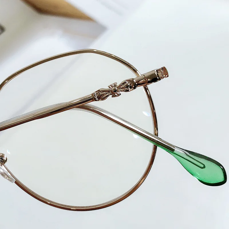Metal Finished Myopia Glasses for Women Men Vintage Round Eyewear Nearsighted Glasses with Diopter -1.0 -1.5 -2.0 -2.5 To -6.0 5
