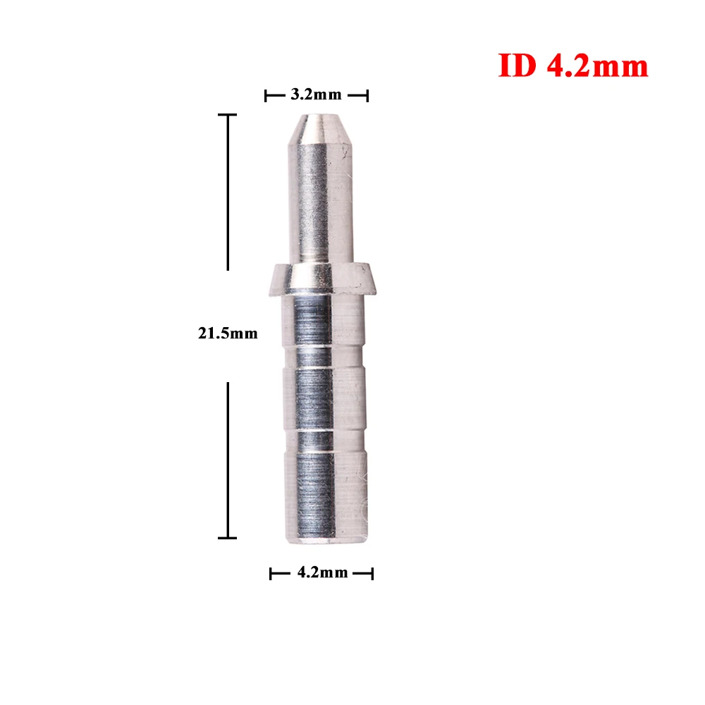 50pcs Arrow Pin Nock ID3.2/4.2/6.2mm Bushing DIY Arrow Nock Pins Adapter for Arrow Shaft Archery 5