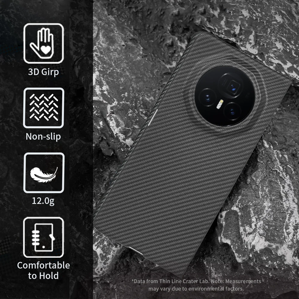 Carbon Fiber Aramid Magnetic Case - Sleek Kevlar Fabric in Black and Red