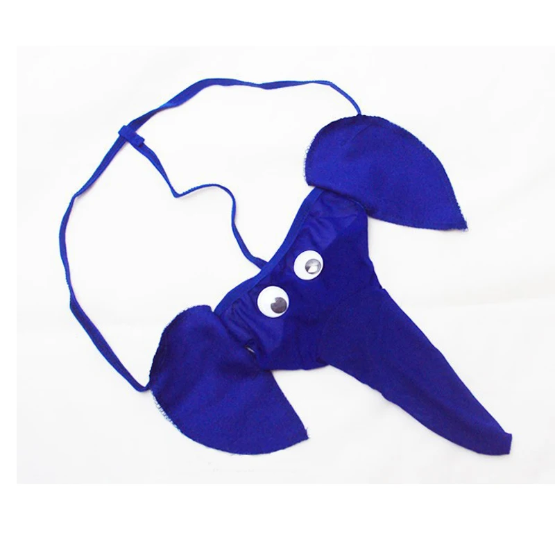 Men's Sexy Elephant Thong Underwear Cartoon Trunk T Panties Fashion G String