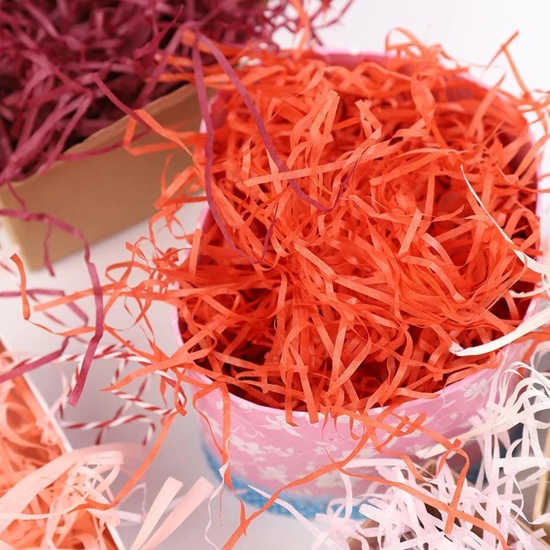 Decorative Raffia Paper Crumpled And Shredded Paper Color Crumpled Party Craft Gift Box Decoration Filling Material