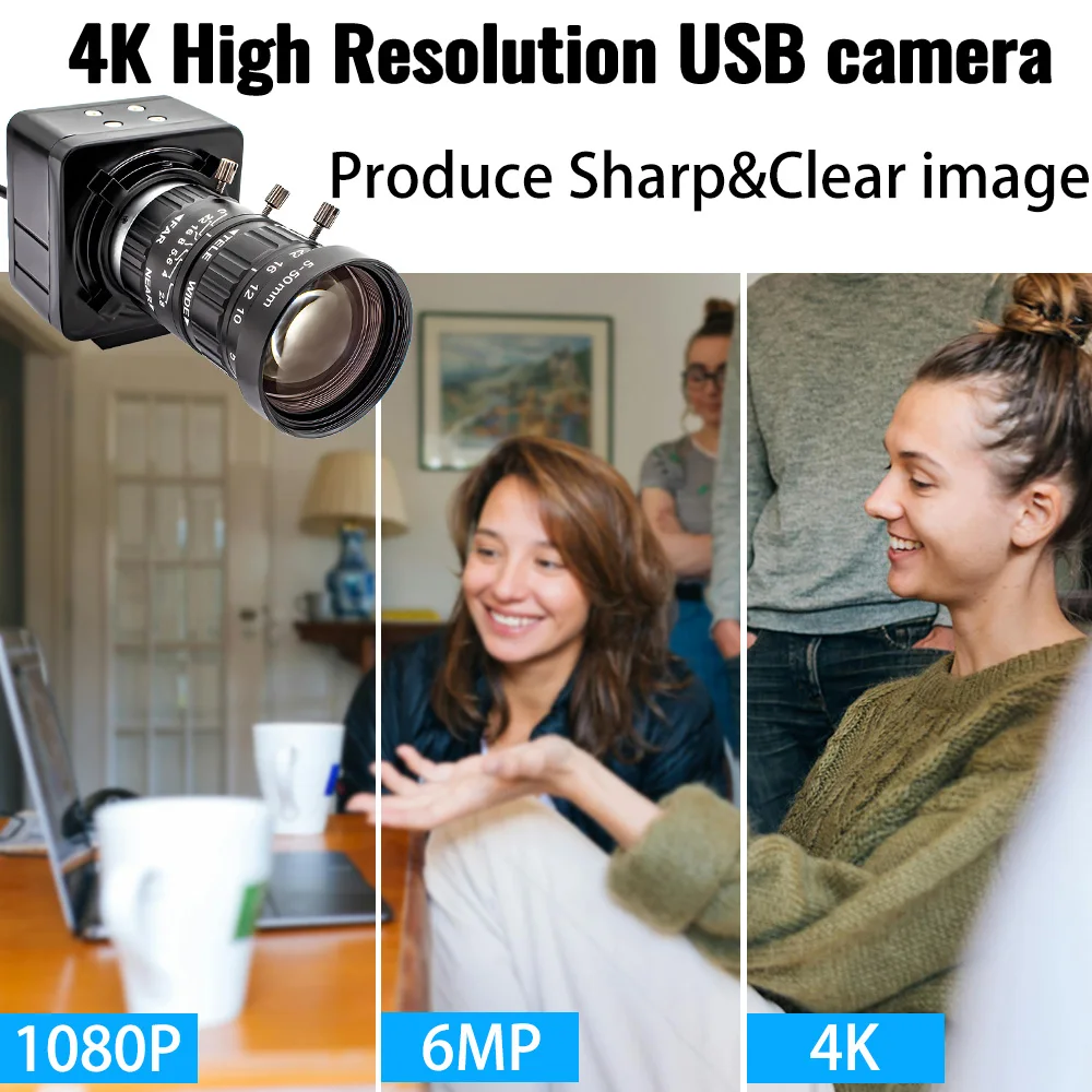 IMX577 12MP USB Camera 1080P 120FPS Industrial Metal Box With 5-50mm High Qualit