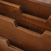 1PC Retro Wooden Desktop Drawer Style Storage Box Office Supplies Document Organizer Wood Box for Desktop Clutter Control 5