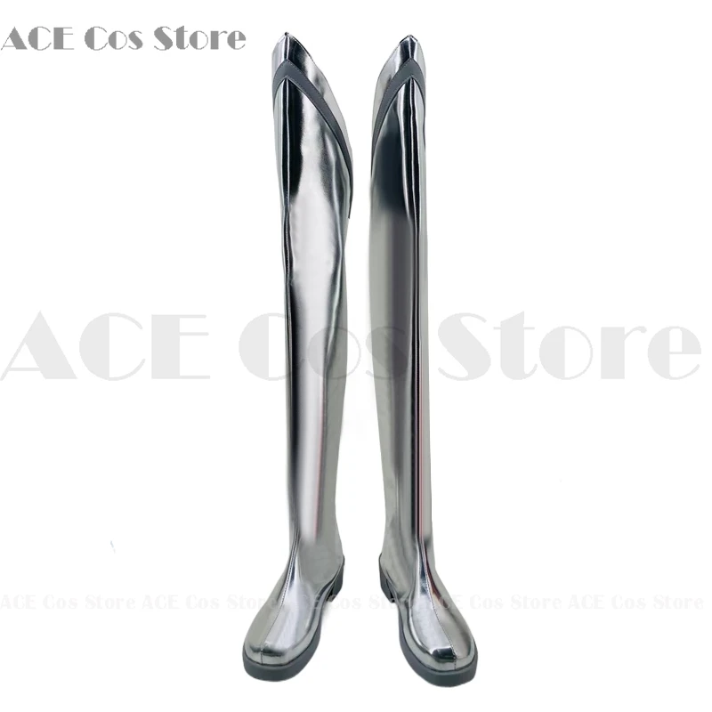 Hazbin Lute Wig Perücke Halo Angel Cosplay Kostüm Shoes Hotel Fight Boots Carnaval Silver Color Anime Cosplay Prop 26