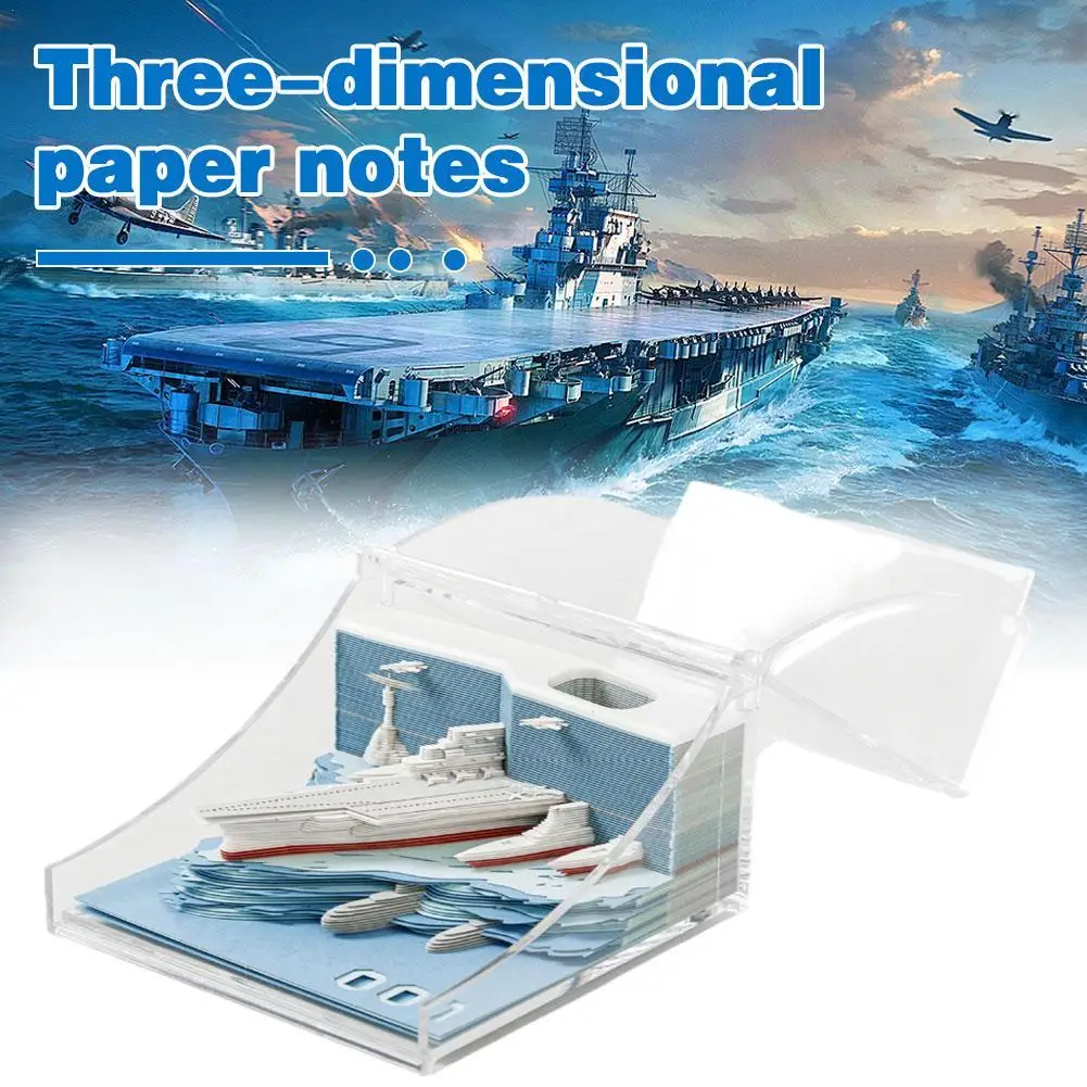 

3D Desk Memo Pad,Memo Pad,Creative Desk DIY Notes Notepad,3D Art Paper Carving Gift House Sculpture Gift For School Home Office