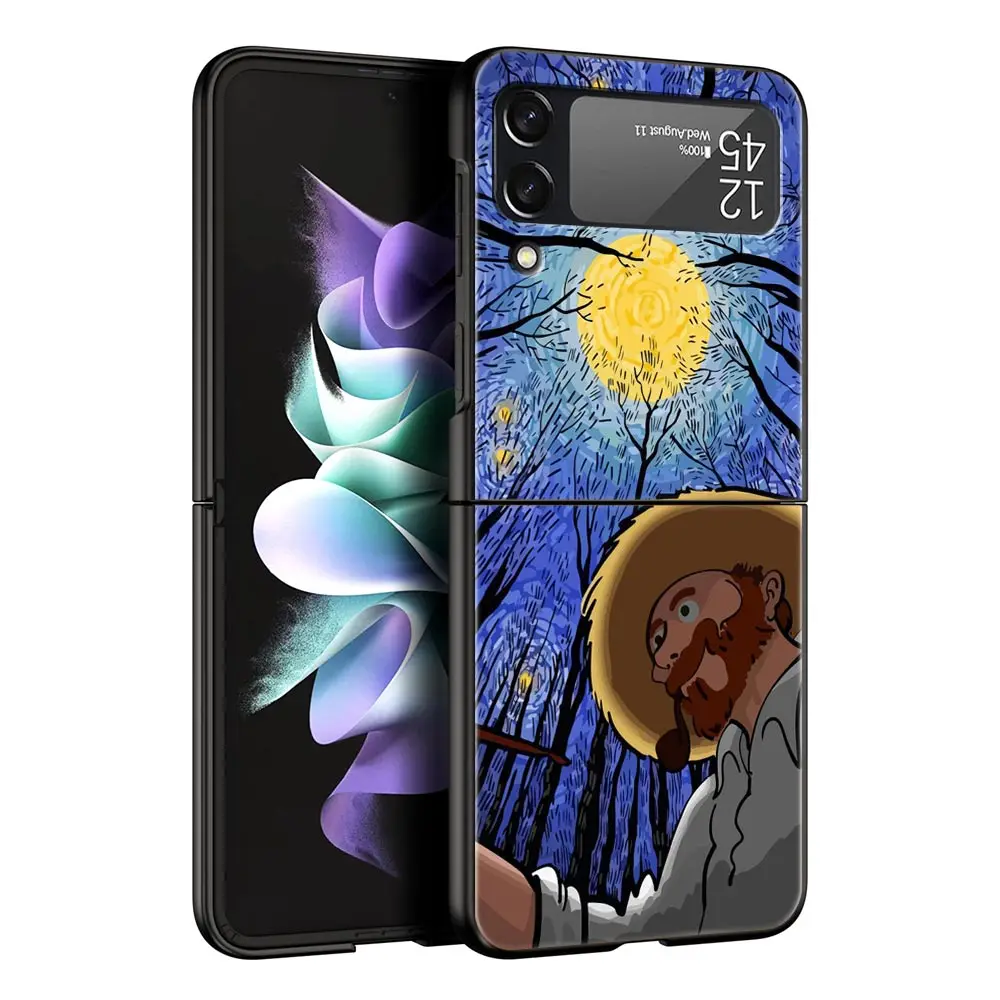 Gift Phone Case - Black Hard PC Shell with Van Gogh Starry Night Art Aesthetic