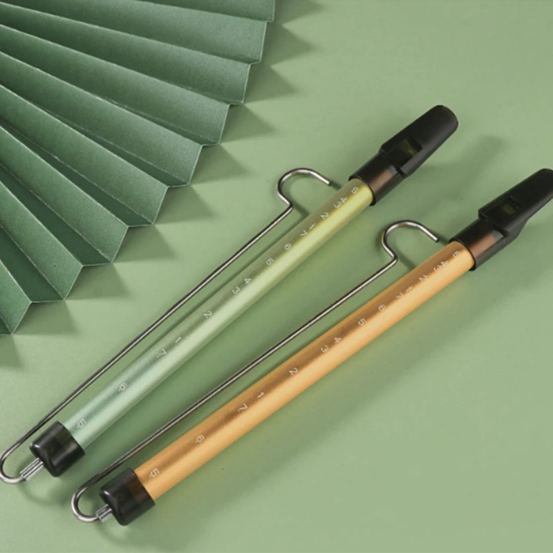 NALFI-Metal Slide Whistle Scale Sliding Flute With Steel Sliding Rod Musical Instrument Toy For Children Flute