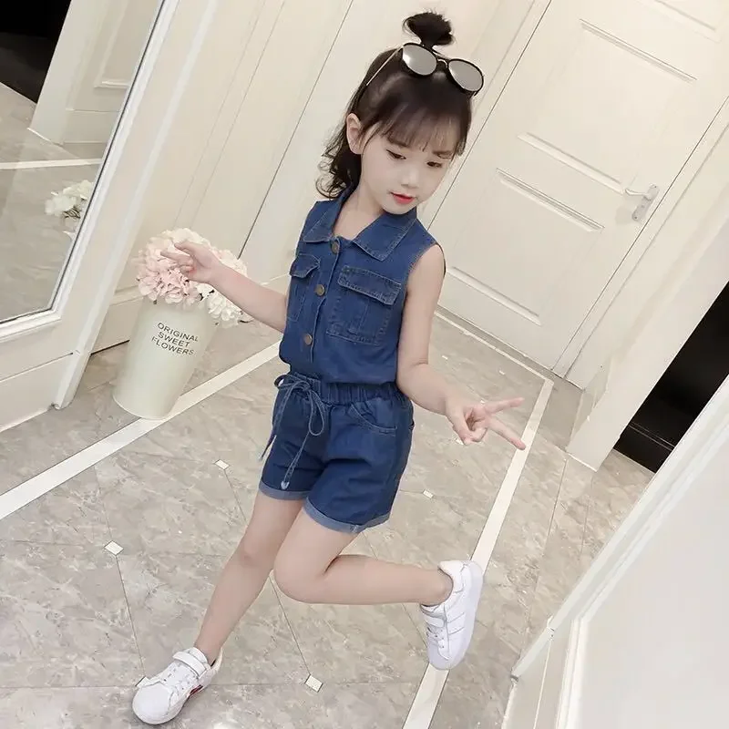 Girls Clothing Sets summer Toddler Girls Clothes Outfit Kids Tracksuit For Girl demin Suit Children Clothing 8 10 12 Year kids clothing set girls clothing set