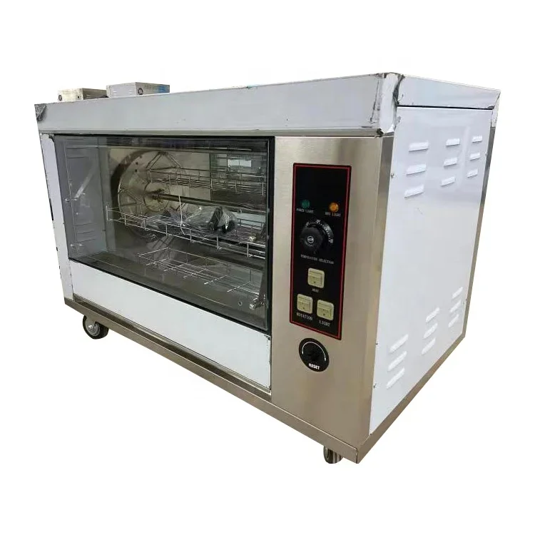 commercial kitchen stainless steel gas grill rotisserie machine