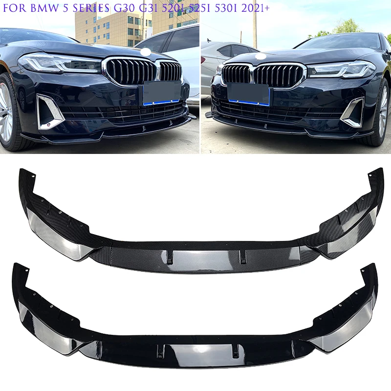 

Car Front Bumper Lip Body Kit Spoiler Splitter Bumper Canard Lip Splitter Cover For BMW 5 Series G30 G31 520i 525i 530i 2021+