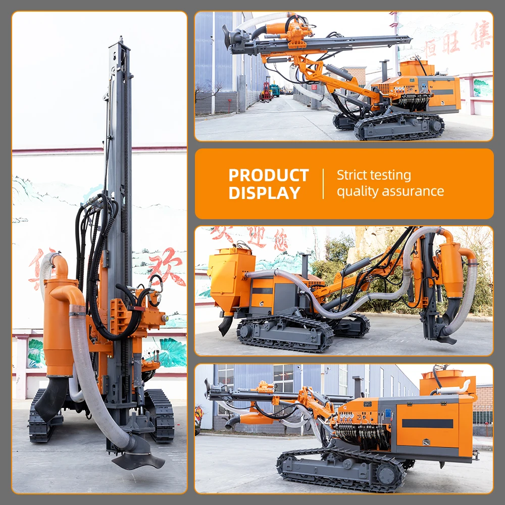 portable hydraulic crawler top hammer hard rock dth mine drill