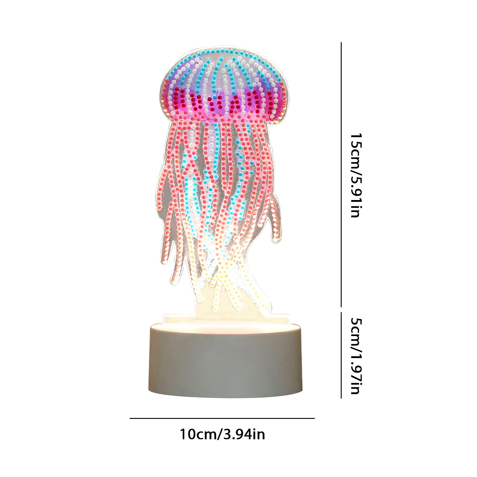 DIY LED Night Light Diamond Painting Cross Stitch Pink Diamond