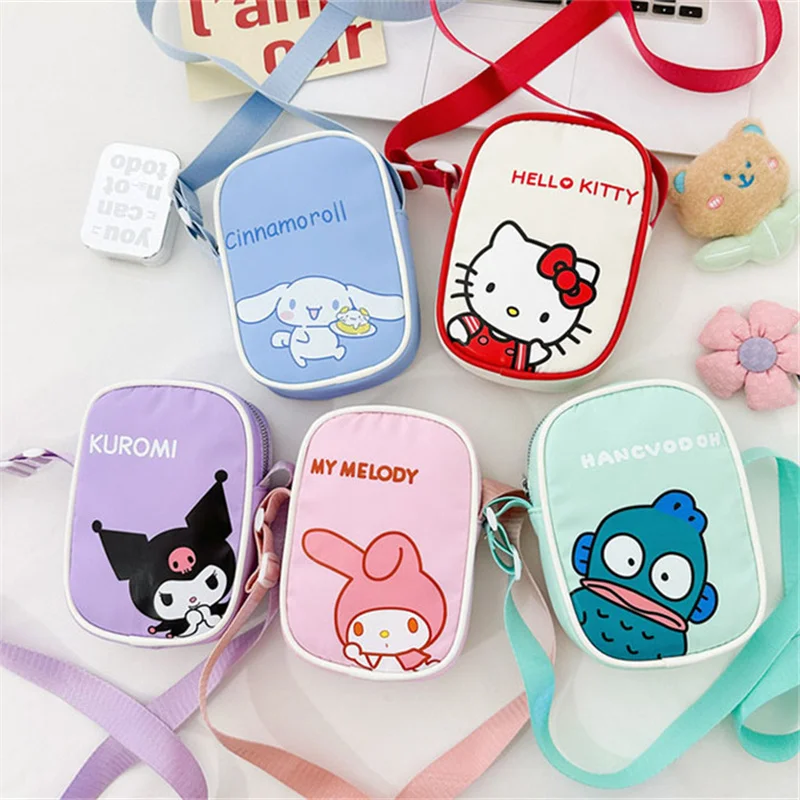 

Sanrio сумка-мессенджер Hello Kitty Cinnamoroll Милая мультяшная сумка через плечо сумка для хранения Kuromi My Melody детский подарок на день рождения