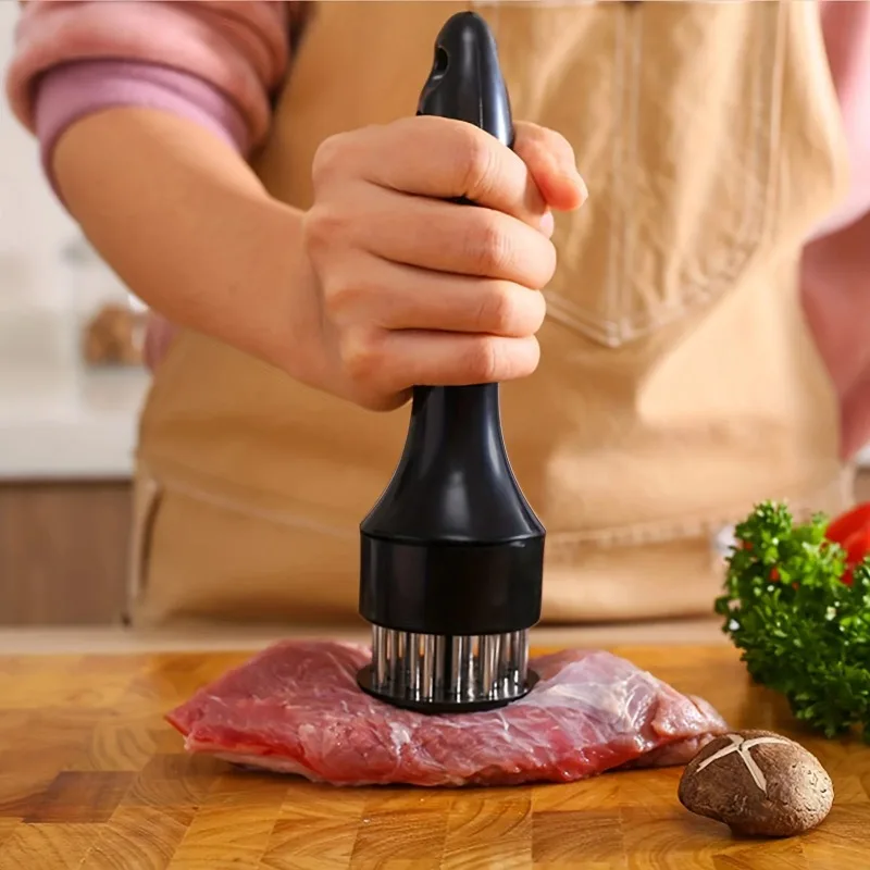 1PC Stainless Steel Steak Meat Tenderizer Hammer Loose Meat Needle Household Punching Daily Tendon Breaker Inserting Needle