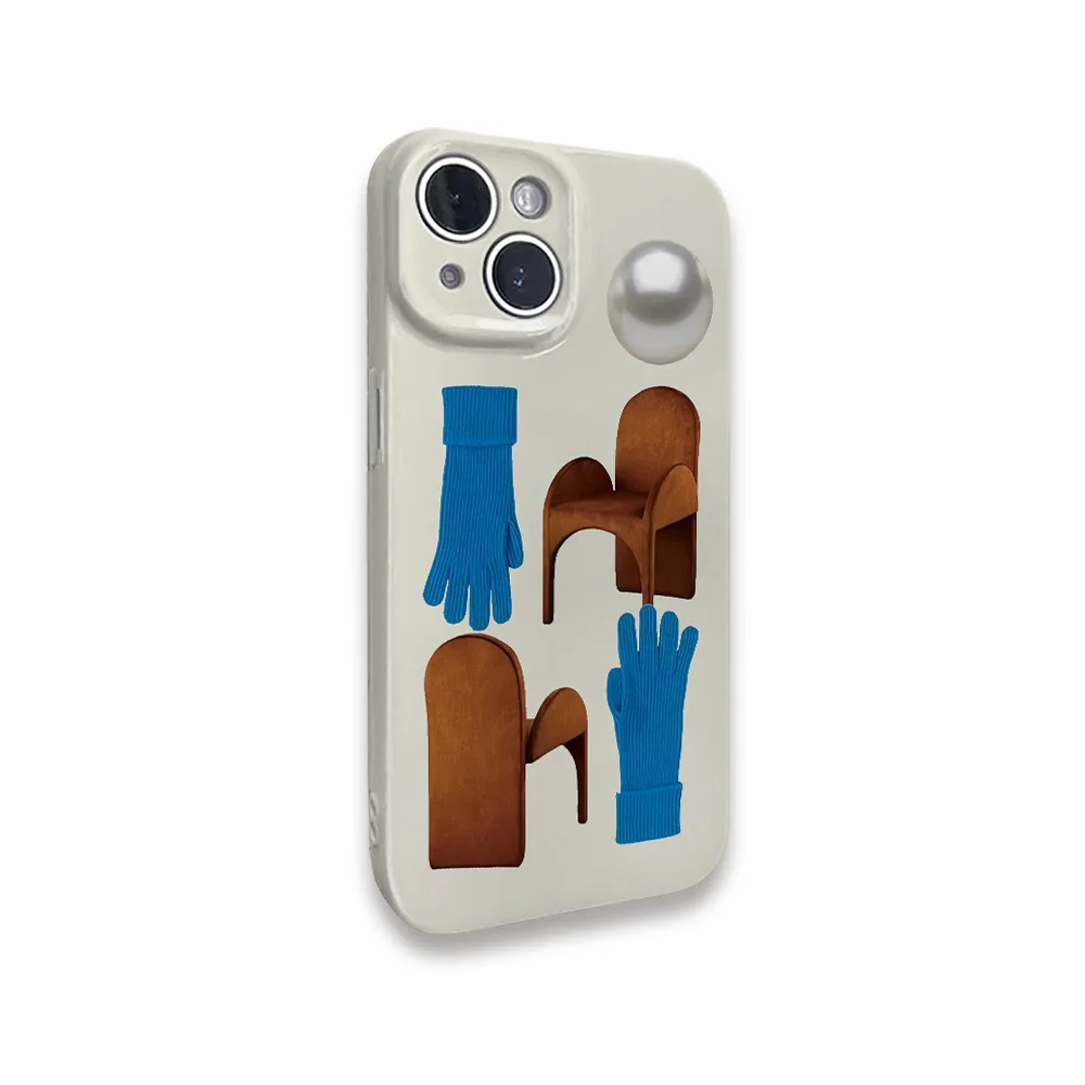 Artistic Glove Chair Illustration Acrylic Hard Phone Case