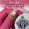 6/10pcs Nail Transfer Pen Multi functional Tool Graffiti Pointillism Printing Silicone Seal Pen DIY Nail Art Creation Decoration 2
