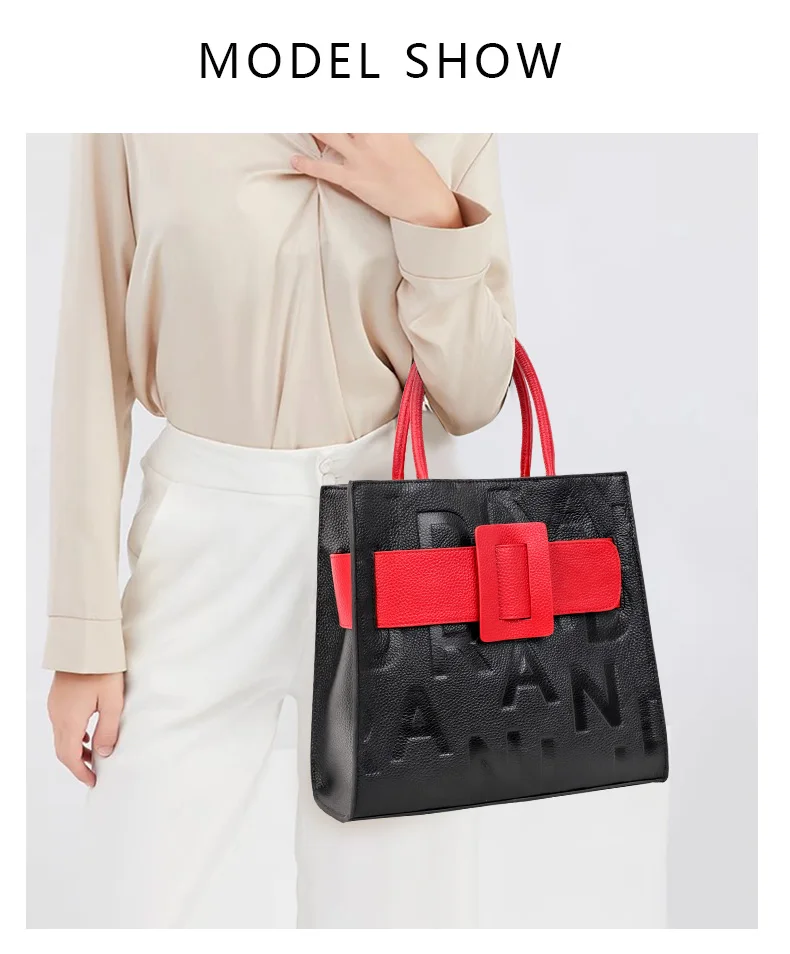 Modische Damen-Umhängetasche aus echtem Leder, großes Fassungsvermögen, hochwertiges Rindsleder, Damenhandtasche, neuer Stil 2026, vielseitig einsetzbar – Detail 1