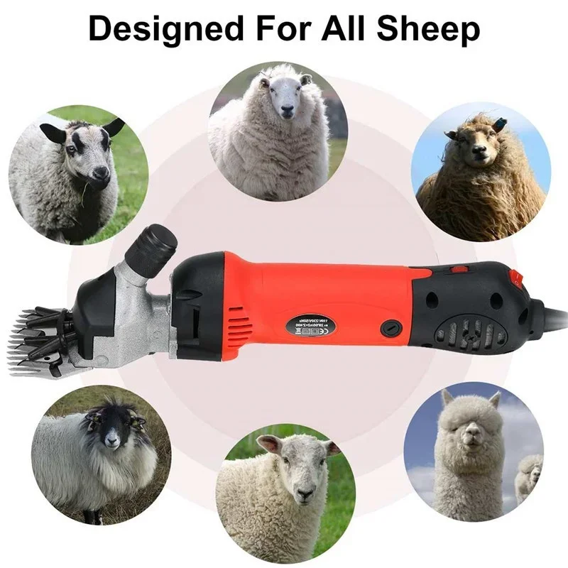 1500W Adjustable Heavy Duty Electric Shearing Clipper for Shaving Fur Wool in Sheep, Goats, Cattle, and Other Farm Livestock Pet 4