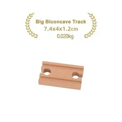 Premium Beech Wood Railway Train Track Accessories for Children’s Educational Play (1pc big concave)