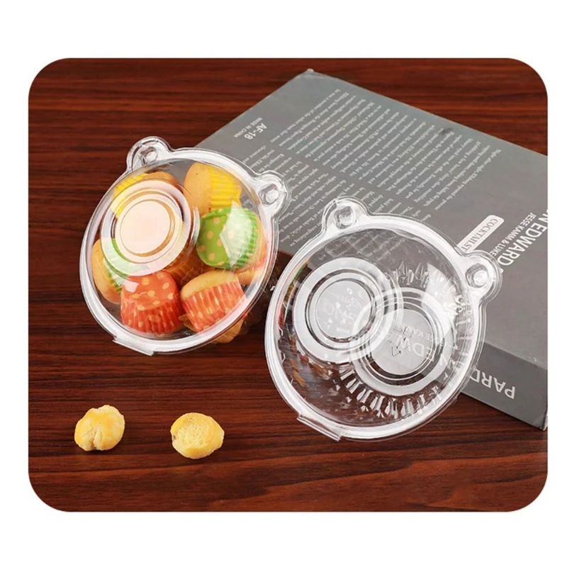 

100pcs Clear Plastic Single Cupcake Cake for Case Muffin Dome Holder Box Dropship